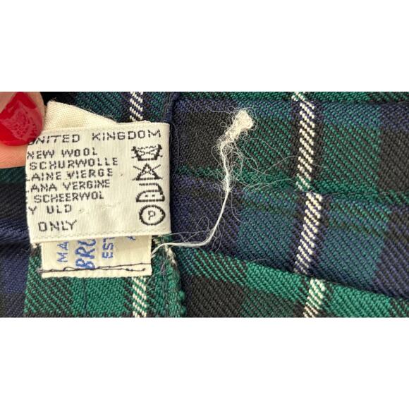 Vintage Brooks Brothers Mackenzie Tartan Plaid Kilted Skirt Wool Scotland - Picture 10 of 10